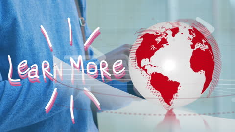 Learn More with Digital Globe Concept and Smartphone