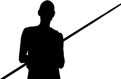 transparent silhouette of sportswoman with pole - Download Free Stock Videos Pikwizard.com