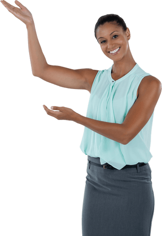 Smiling Businesswoman Gesturing with Transparent Background - Download Free Stock Videos Pikwizard.com