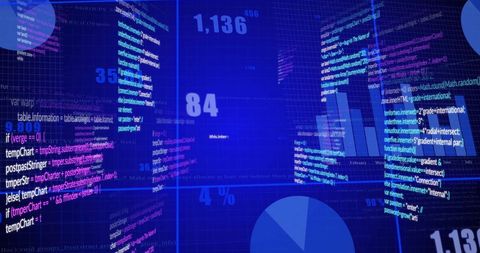 Futuristic Digital Code and Data Visualization Overlays - Download Free Stock Images Pikwizard.com