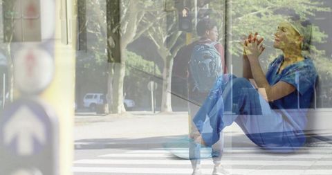 Urban Reflection and Meditation Harmonizing Chaos and Calm