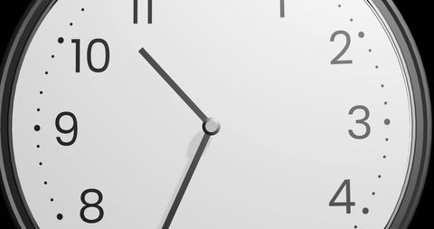 Minimalist White Clock Showing 10:35 - Download Free Stock Images Pikwizard.com