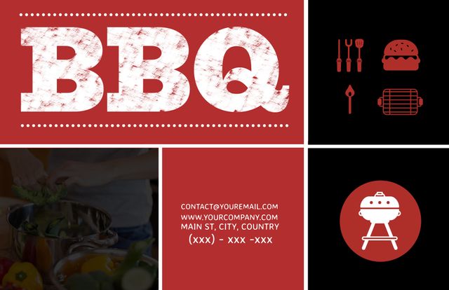 Bold Red and Black BBQ Flyer for Exciting Event Promotion - Download Free Stock Templates Pikwizard.com