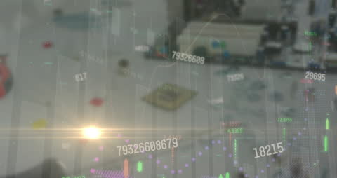 Dynamic Financial Data Animation with Technology Overlay