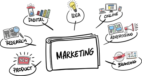 creative transparent digital marketing concept with doodles - Download Free Stock Videos Pikwizard.com
