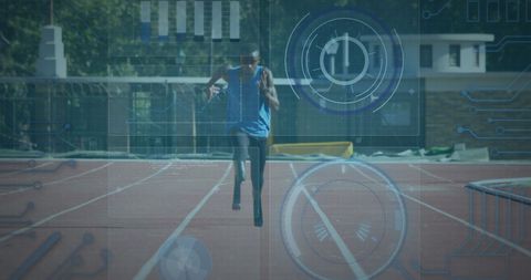 Technology Empowering Disabled Athlete Runner on Track - Download Free Stock Images Pikwizard.com