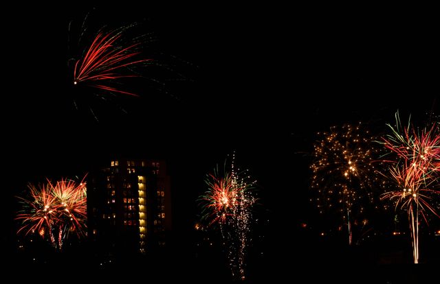 Fireworks light show night  - Download Free Stock Photos Pikwizard.com