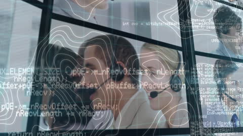 Animated Data Overlay on Operators with Headsets Concept