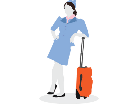 stewardess with luggage on transparent background travel theme - Download Free Stock Videos Pikwizard.com