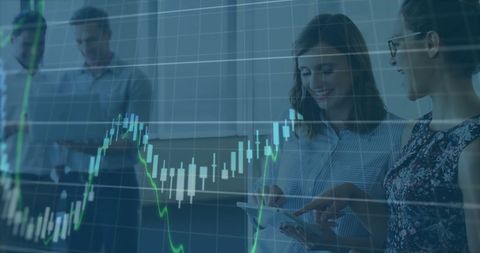 Business Team Analyzing Financial Data with Overlay Graphs - Download Free Stock Images Pikwizard.com