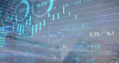 Abstract Financial Data over Cityscape Concept Background - Download Free Stock Images Pikwizard.com