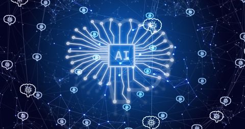 Futuristic AI Brain and Network with Data Connections - Download Free Stock Images Pikwizard.com