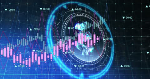 Digital Economy Motion Graphics with Rotating Dollar Sign