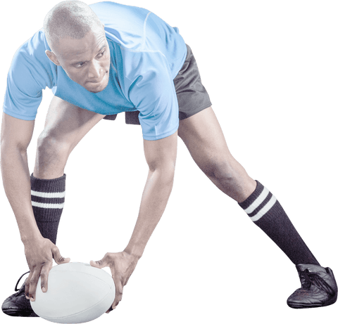 transparent rugby player holding ball in ready position - Download Free Stock Videos Pikwizard.com