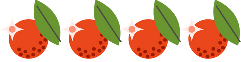 Four Flat Design Fruit Icons with Leaves on Transparent Background - Download Free Stock Videos Pikwizard.com