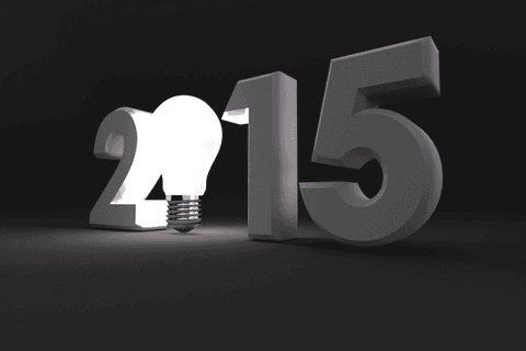2015 with glowing light bulb on transparent background - Download Free Stock Videos Pikwizard.com