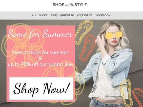 Vibrant Summer Fashion Sale with Stylish Woman Promoting Deals