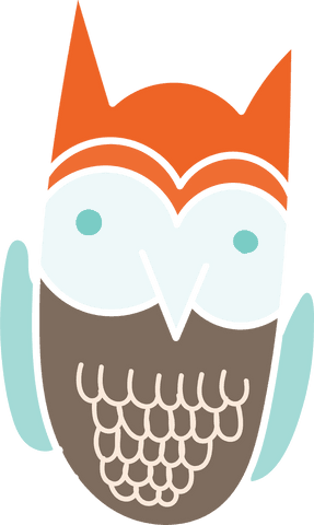transparent vector owl mascot with bold orange highlights - Download Free Stock Videos Pikwizard.com