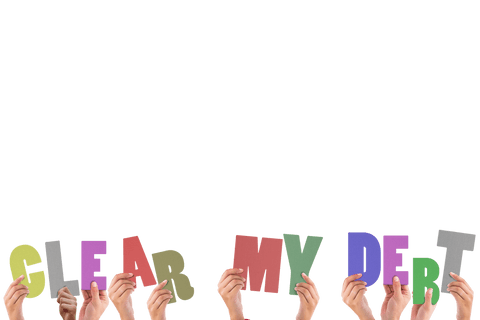 hands holding clear my debt message on transparent background - Download Free Stock Videos Pikwizard.com
