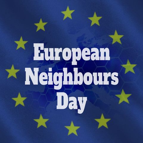 european neighbours day celebration concept with eu flag - Download Free Stock Templates Pikwizard.com