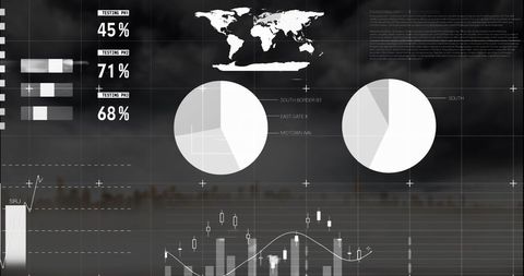Abstract Business Infographic Interface Over Cityscape - Download Free Stock Images Pikwizard.com