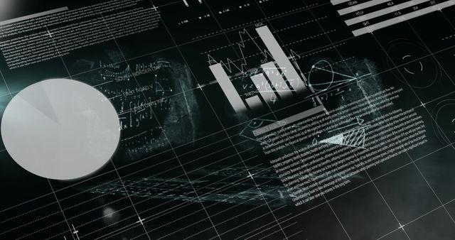 Overlay of mathematical equations on a detailed statistical data background with black backdrop. Ideal for materials focused on STEM education, data science backgrounds, technology presentations, academic research papers, or advertising for software analytics tools. Suited for illustrating concepts related to advanced mathematics, machine learning, or digital innovations in presentations and articles.