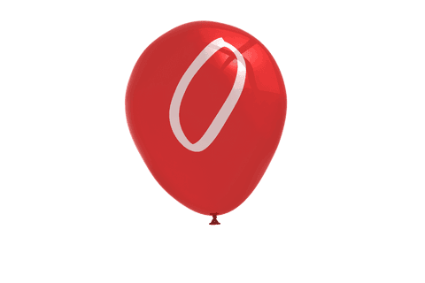 transparent red balloon with 0 number illustration - Download Free Stock Videos Pikwizard.com