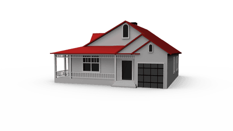 White House with Red Roof on Transparent Background - Download Free Stock Videos Pikwizard.com