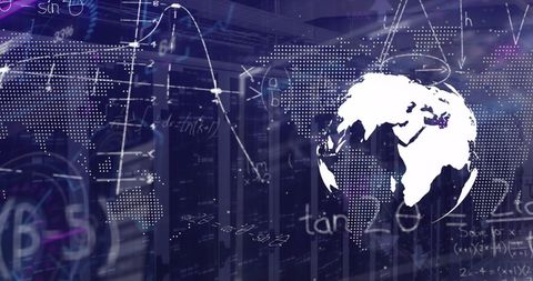 Global Data Processing with Digital Interface of World - Download Free Stock Images Pikwizard.com