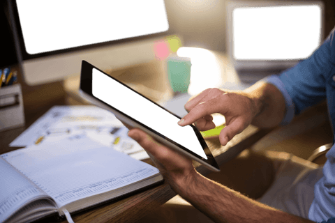Transparent Digital Tablet Usage in Office Environment - Download Free Stock Videos Pikwizard.com