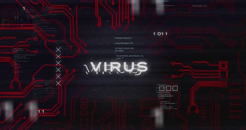 Digital Virus Encroachment on Electronic Circuitry - Download Free Stock Images Pikwizard.com