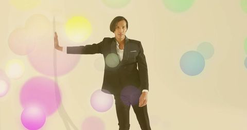 Elegant Asian Model in Fashion-forward Studio Setting