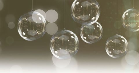 Floating Transparent Christmas Baubles with Bokeh Effect - Download Free Stock Images Pikwizard.com