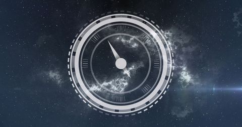 Cosmic Clock in Starry Universe Background - Download Free Stock Images Pikwizard.com
