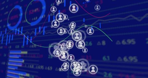 Networking in Global Market Data on Digital Interface - Download Free Stock Images Pikwizard.com