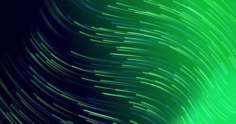 Abstract Glowing Green Light Trails on Black Background - Download Free Stock Images Pikwizard.com