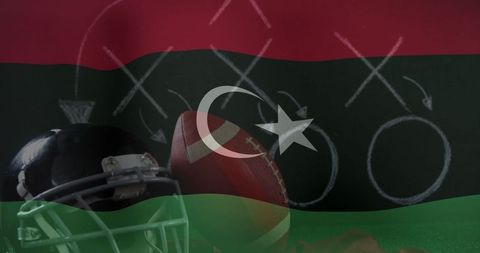 American football strategy blend with libyan national identity