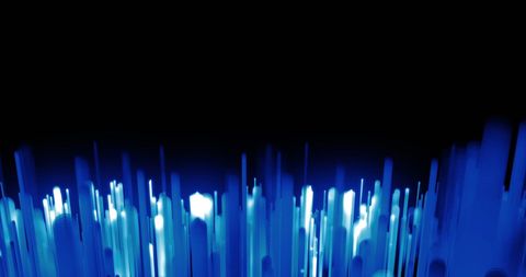 Futuristic Blue Light Trails on Black Symmetric Graphic - Download Free Stock Images Pikwizard.com