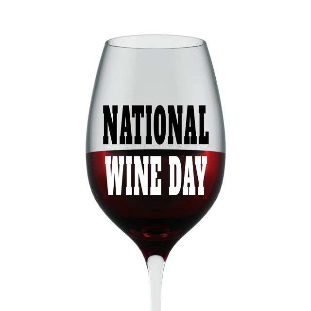 National Wine Day Celebration Text on Red Wineglass - Download Free Stock Templates Pikwizard.com