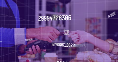 Digital Financial Transactions and Secure Data Processing Animation