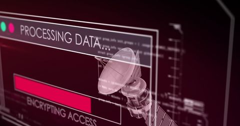 Digital data processing interface with satellite imagery