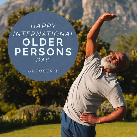 active older adult celebrating international older persons day in nature - Download Free Stock Templates Pikwizard.com