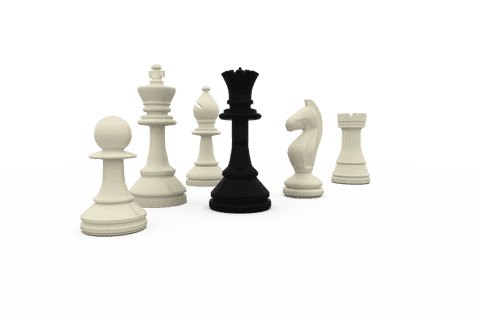 transparent chess pieces with black queen at center - Download Free Stock Videos Pikwizard.com