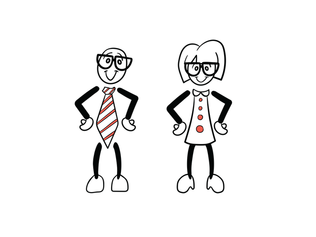 Stylized Happy Couple in Love Isolated on Transparent Background - Download Free Stock Videos Pikwizard.com