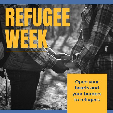 supporting refugees: hands held in unity for refugee week - Download Free Stock Templates Pikwizard.com