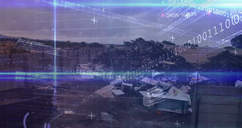 Digital Data Overlay on Environmental Concept