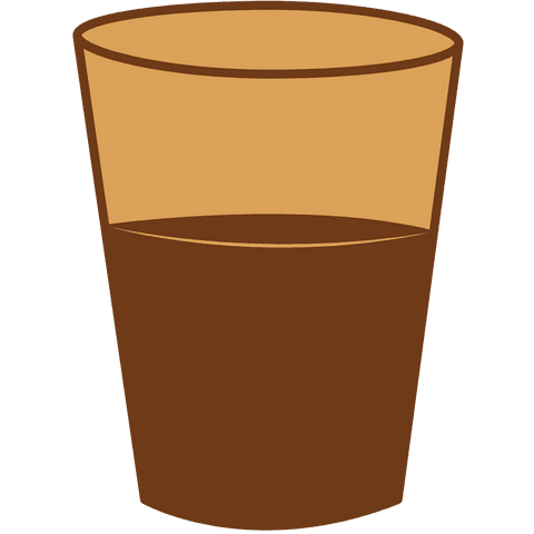 Illustration of drink in glass transparent vector background