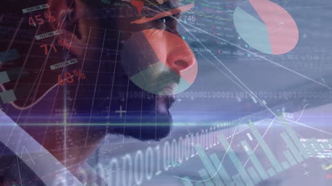 Innovative Business Leader Analyzing Global Data Projections