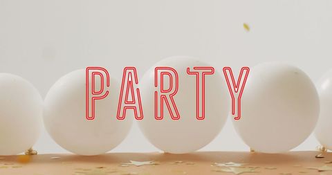 Minimalist Party Concept with White Balloons