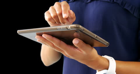 Woman Using Digital Tablet Technology Concept